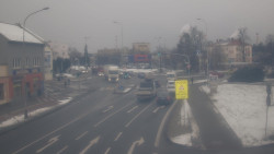 Křižovatka ulic Komenského a Velké Novosady