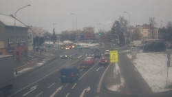 Křižovatka ulic Komenského a Velké Novosady