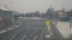 Křižovatka ulic Komenského a Velké Novosady