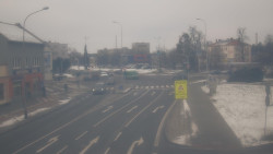 Křižovatka ulic Komenského a Velké Novosady