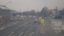 Křižovatka ulic Komenského a Velké Novosady