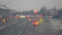 Křižovatka ulic Komenského a Velké Novosady