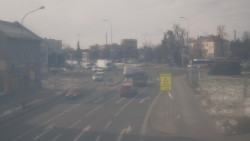 Křižovatka ulic Komenského a Velké Novosady