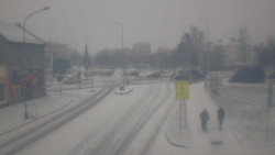 Křižovatka ulic Komenského a Velké Novosady