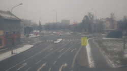 Křižovatka ulic Komenského a Velké Novosady