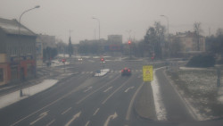 Křižovatka ulic Komenského a Velké Novosady