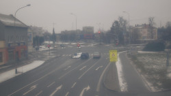 Křižovatka ulic Komenského a Velké Novosady