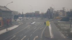 Křižovatka ulic Komenského a Velké Novosady