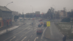 Křižovatka ulic Komenského a Velké Novosady