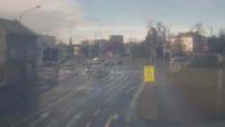 Křižovatka ulic Komenského a Velké Novosady