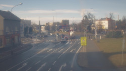 Křižovatka ulic Komenského a Velké Novosady