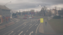 Křižovatka ulic Komenského a Velké Novosady