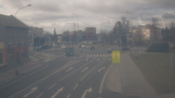 Křižovatka ulic Komenského a Velké Novosady