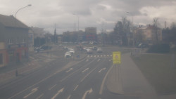 Křižovatka ulic Komenského a Velké Novosady