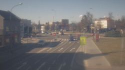 Křižovatka ulic Komenského a Velké Novosady