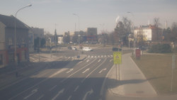 Křižovatka ulic Komenského a Velké Novosady