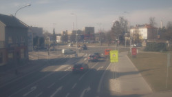 Křižovatka ulic Komenského a Velké Novosady