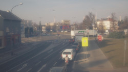 Křižovatka ulic Komenského a Velké Novosady