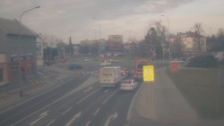 Křižovatka ulic Komenského a Velké Novosady