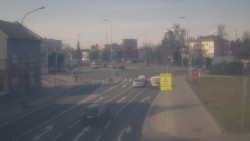 Křižovatka ulic Komenského a Velké Novosady