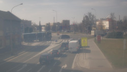 Křižovatka ulic Komenského a Velké Novosady