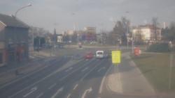 Křižovatka ulic Komenského a Velké Novosady