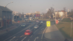 Křižovatka ulic Komenského a Velké Novosady