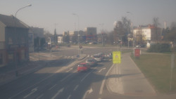 Křižovatka ulic Komenského a Velké Novosady