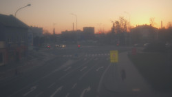 Křižovatka ulic Komenského a Velké Novosady