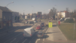 Křižovatka ulic Komenského a Velké Novosady