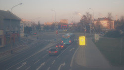 Křižovatka ulic Komenského a Velké Novosady