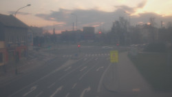 Křižovatka ulic Komenského a Velké Novosady