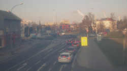 Křižovatka ulic Komenského a Velké Novosady