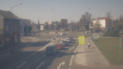 Křižovatka ulic Komenského a Velké Novosady