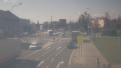 Křižovatka ulic Komenského a Velké Novosady