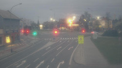 Křižovatka ulic Komenského a Velké Novosady