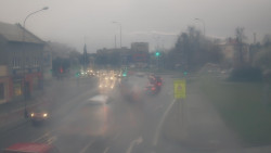 Křižovatka ulic Komenského a Velké Novosady