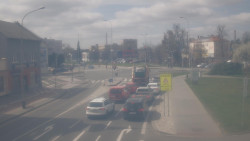 Křižovatka ulic Komenského a Velké Novosady