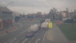 Křižovatka ulic Komenského a Velké Novosady