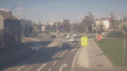 Křižovatka ulic Komenského a Velké Novosady