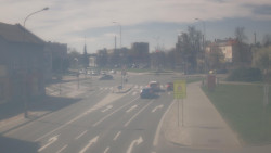 Křižovatka ulic Komenského a Velké Novosady