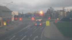 Křižovatka ulic Komenského a Velké Novosady