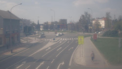 Křižovatka ulic Komenského a Velké Novosady