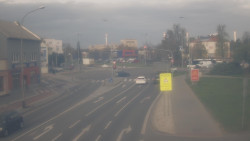 Křižovatka ulic Komenského a Velké Novosady