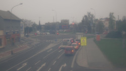 Křižovatka ulic Komenského a Velké Novosady