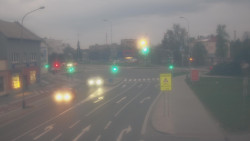 Křižovatka ulic Komenského a Velké Novosady