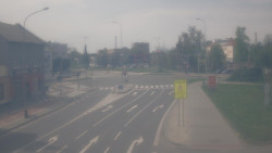 Křižovatka ulic Komenského a Velké Novosady