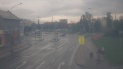 Křižovatka ulic Komenského a Velké Novosady