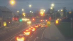 Křižovatka ulic Komenského a Velké Novosady