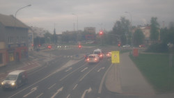 Křižovatka ulic Komenského a Velké Novosady